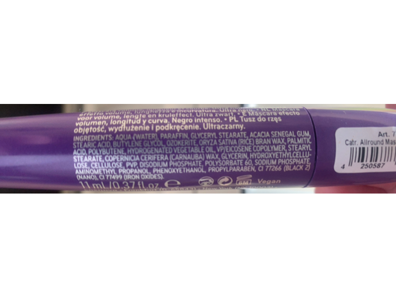 Catrice All Round Mascara, Ultra Black, 0.37 fl oz/11 mL