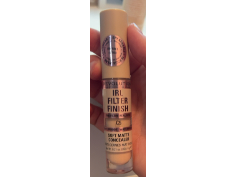 Revolution Irl Filter Finish Soft Matte Concealer, C5, 0.21 oz/6 g