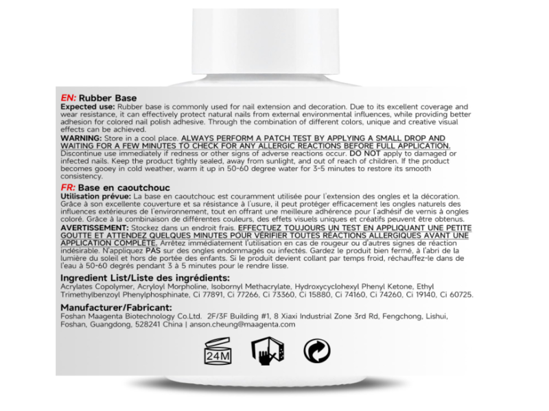 Nicedeco Rubber Base Glossy & Long Lasting Coat, N-RB_Clear, 0.5 fl oz/15 mL