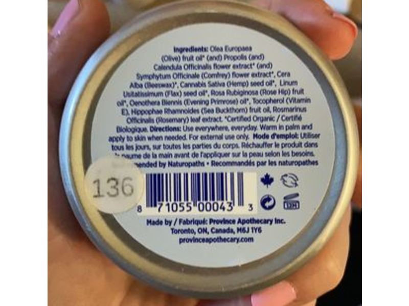 Province Apothecary Hydrating Rescue Balm, 2 fl oz/60 mL