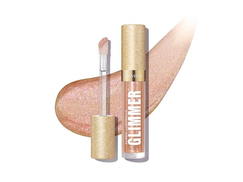 Revlon Super Lustrous Glimmer Gloss, 004 Happy Hour, 0.13 fl oz