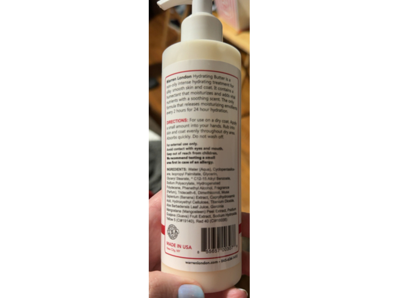 Warren London Hydrating Butter Leave In Pet Conditioner, Guava & Mangosteen, 8 fl oz/240 mL