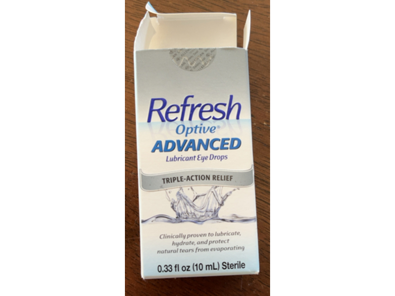 Refresh Optive Advanced Lubricant Eye Drops, 0.33 fl oz/10 mL
