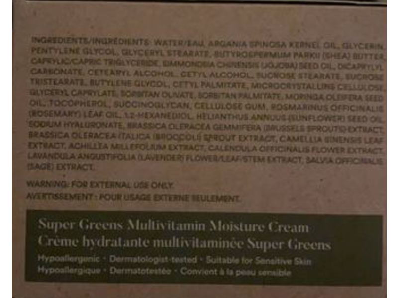 Farm Rx Super Greens Multivitamin Moisture Cream, 3.04 fl oz/90 mL