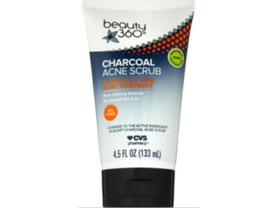 Cvs Pharmacy Beauty 360 Charcoal Acne Scrub, 4.5 fl oz/133 mL