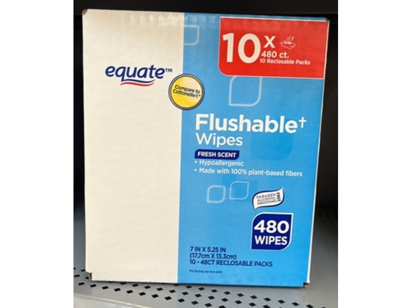 Equate Flushable Wipes, Fresh Scent, 480 Count