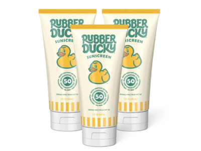 Rubber Ducky Sunscreen Lotion, SPF 50, 5 fl oz/148 mL, Pack Of 3