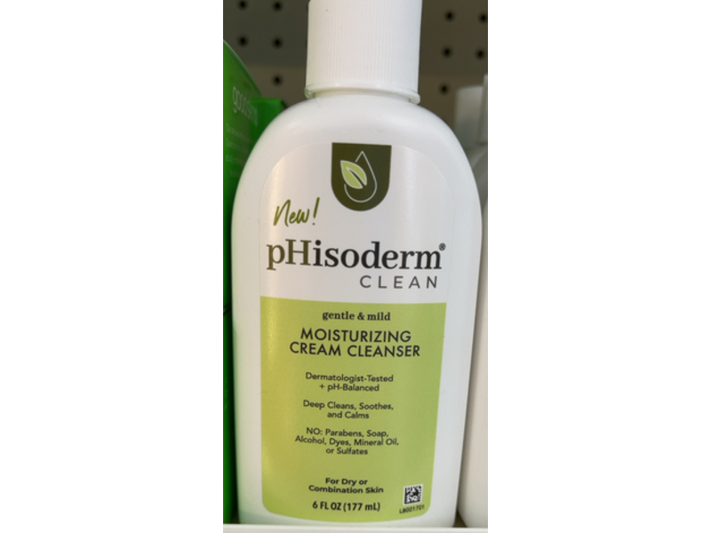 Phisoderm Clean Moisturizing Cream Cleanser, Gentle & Mild, 6 fl oz/177 mL