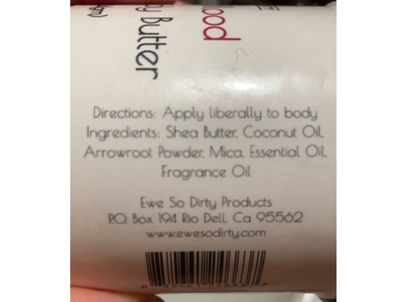 Ewe So Dirty Whipped Body Butter, Dragons Blood, 3 oz/84 g