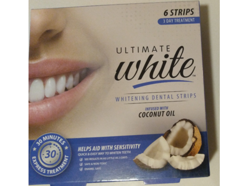 Brush Buddies Ultimate White Whitening Dental Strips, Coconut Oil, 6 Count