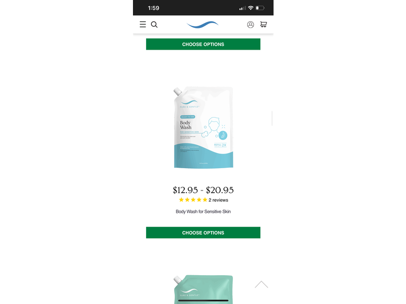 Pure & Gentle Body Wash, 32 fl oz/0.95 L