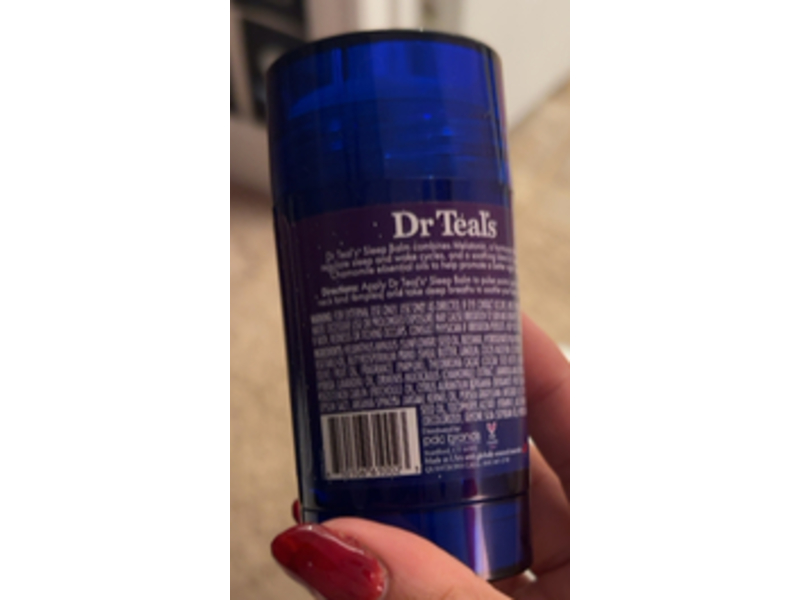 Dr Teal's Sleep Balm, Melatonin & Essential Oils, 2.65 oz/75 g
