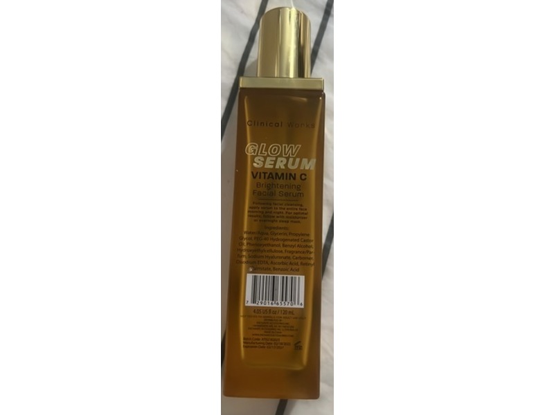 Clinical Works Glow Serum, Vitamin C, 4.5 fl oz/120 mL
