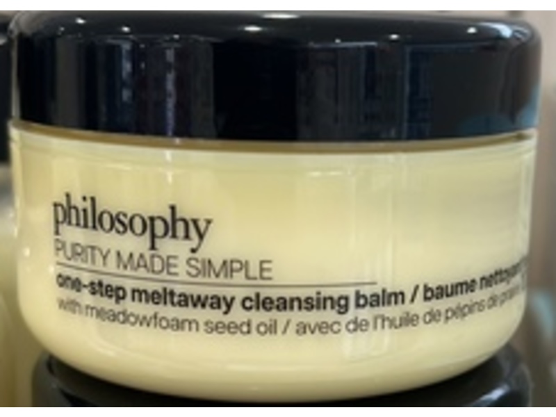 Philosophy Purity Made Simple One-Step Meltaway Cleansing Balm, Meadowfoam Seed Oil, 3.3 fl oz/100 mL