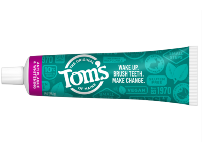 Tom's Of Maine Antiplaque & Whitening Toothpaste, Peppermint, 5.5 oz / 155.9 g