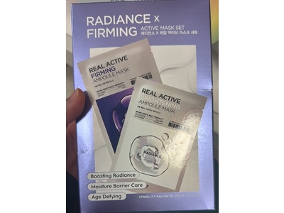 Radiance x Firming Active Ampoule Mask Set, 0.84 fl oz/25 mL, 8 Count