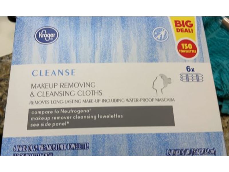 Kroger Cleanse Makeup Removing & Cleansing Cloths, 150 Count