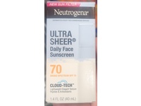 Neutrogena Ultra Sheer Daily Face Sunscreen, SPF 70, 1.4 fl oz/40 mL - thumbnail 2
