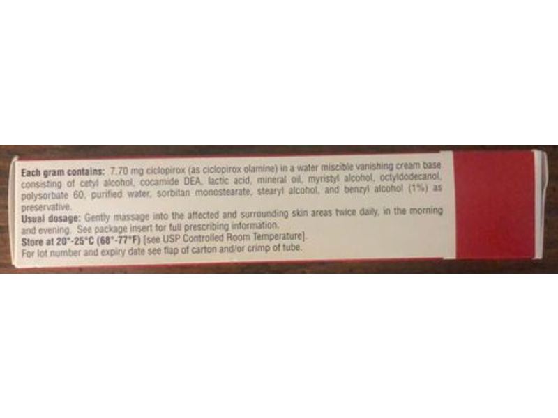 Ciclopirox Olamine Cream USP, 0.77%, 90 g Taro (RX)