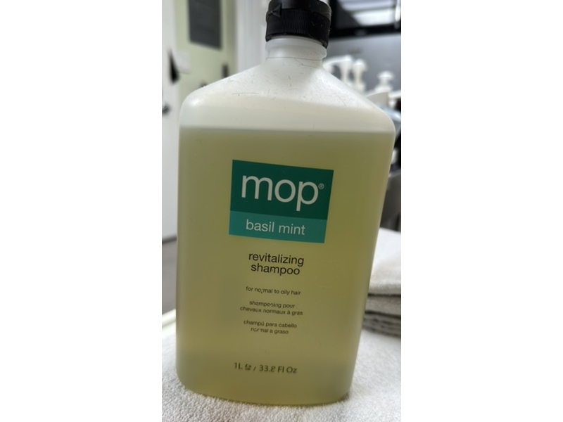 MOP Revitalizing Shampoo, Basil Mint, 33.8 fl oz/1 L