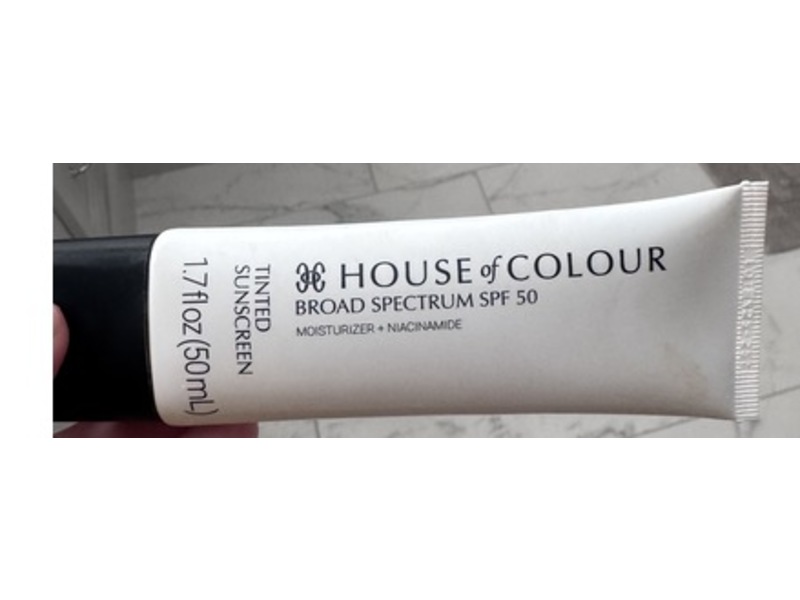 House Of Colour Broad Spectrum Tinted Sunscreen Moisturizer, SPF 50, Niacinamide, 1.7 fl oz/50 mL