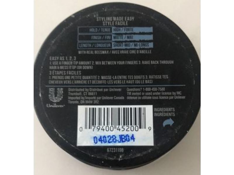 Axe Messy Look Matte Wax, Urban, 2.64 oz/75 g