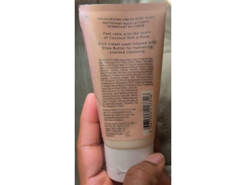 Victoria's Secret Moisturizing Cream Body Wash, Coconut Milk & Rose, 2.5 fl oz/75 mL