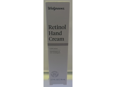 Walgreens Retinol Hand Cream, 2.7 fl oz/79 mL