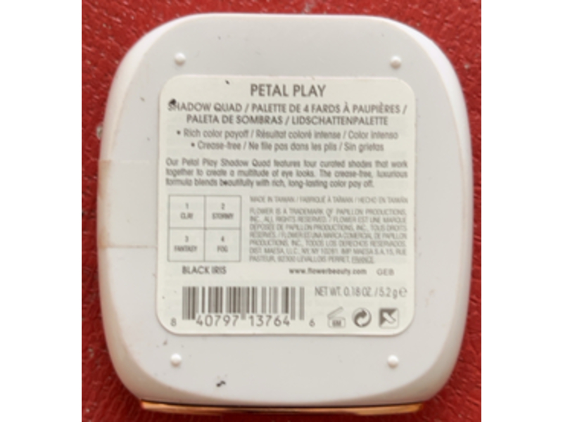 Flower Beauty Petal Play Shadow Quad, Black Iris, 0.18 oz/5.2 g