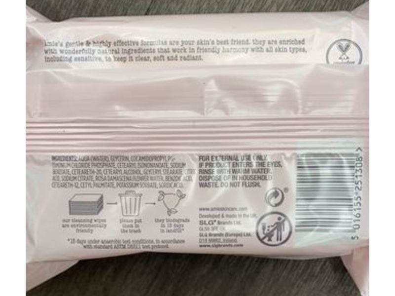 Amie Glow And Bright Cleansing Wipes, 25 Count