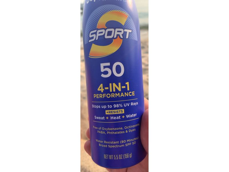 Coppertone Sport 4 - In - 1 Sunscreen Spray, SPF 50, 5.5 oz/156 g