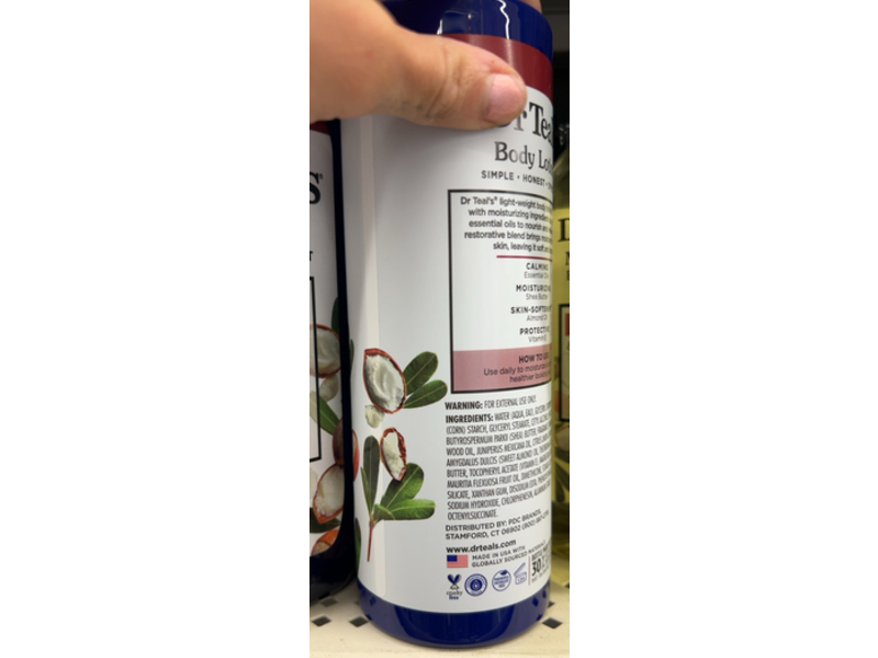 Dr Teal's Moisture Body Lotion, Shea Butter & Almond Oil, 18 fl oz/532 mL, Pack Of 3