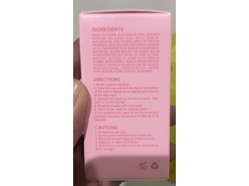 Skintific Bright Boost Clay Mask Stick, Niacinamide, 1.41 fl oz/40 g