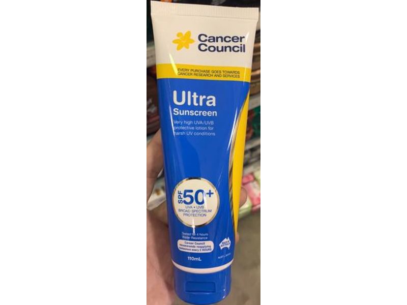 Cancer Council Ultra Sunscreen, SPF50+, 110 mL