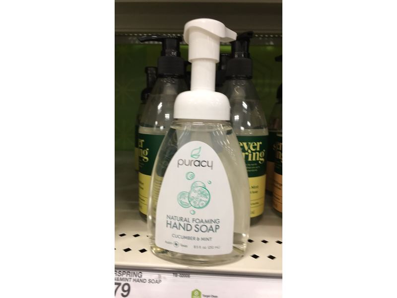 Puracy Natural Foaming Hand Soap, Cucumber & Mint, 8.5 fl oz