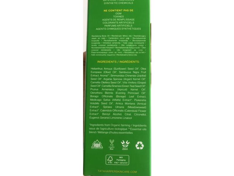 Tata Harper Revitalizing Body Oil, 4.1 fl oz/125 mL
