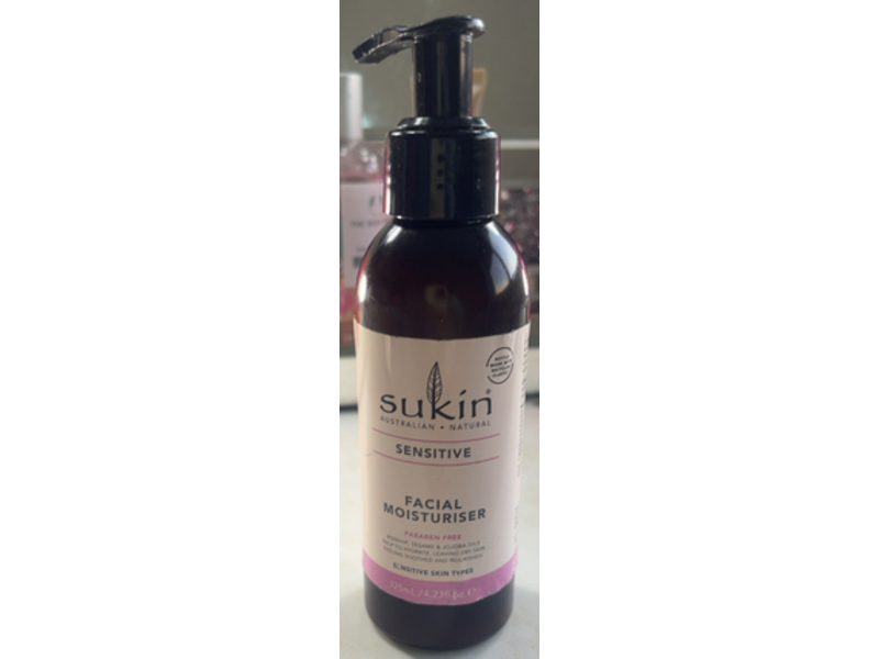 Sukin Sensitive Facial Moisturizer, 4.23 fl oz/125 mL