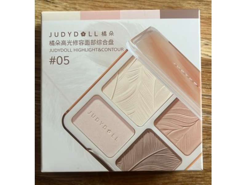 Judydoll Highlighter & Contour Palette, 05 Feather Glow, 0.32 oz/9 g