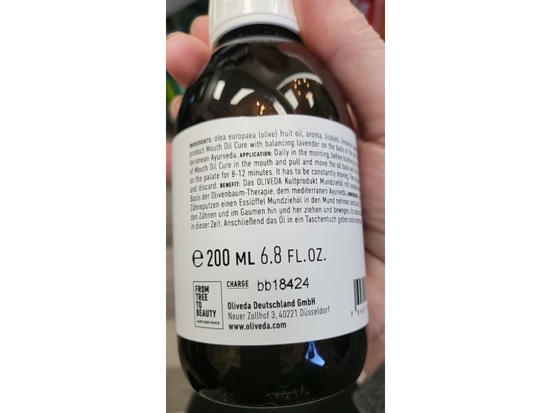 Oliveda Olive Tree Therapy Balancing Lavender Mouth Oil Cure, 6.8 fl oz/200 mL