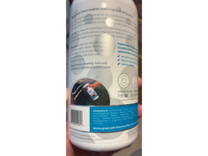 Vetericyn FoamCare Shampoo + Conditioner, 16 fl oz/473 mL