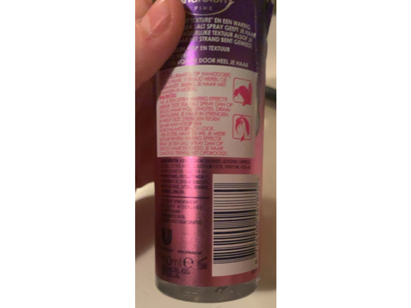 Andrelon Pink Beachy Texture Hair Spray, Sea Salt, 150 mL, Pack Of 6