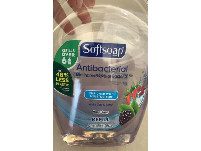 Softsoap Antibacterial Hand Soap, Moisturizers, White Tea & Berry, 50 fl oz/1.47 L