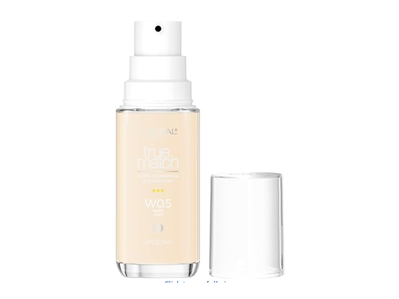 L'Oreal Paris True Match Foundation, W0.5 Warm Light, 1.0 fl oz/30 mL