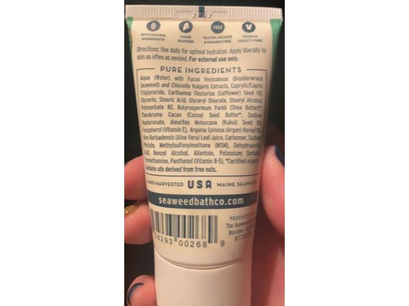 The Seaweed Bath Co. Hydrating Soothing Body Cream, Argan Oil + Shea Butter, 1.5 fl oz/44 mL