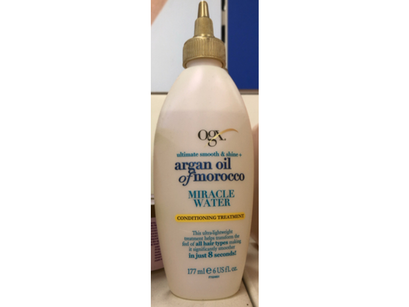 Ogx Miracle Water Conditioning Treatment, Argan Oil Of Morocco, 6 fl oz/177 mL