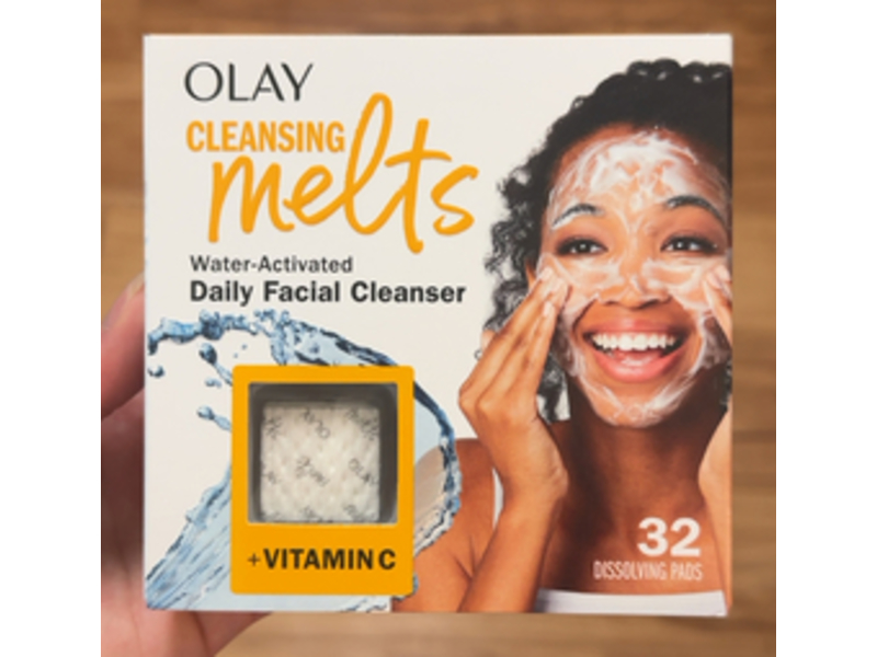 Olay Cleansing Melts Daily Facial Cleanser, Vitamin C, 32 Count
