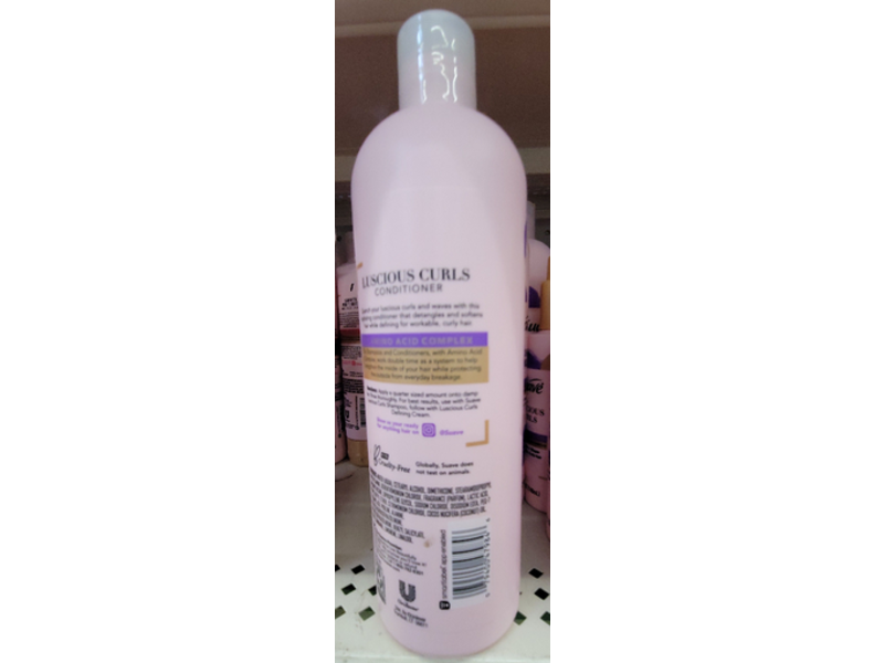 Suave Luscious Curls Conditioner, Amino Acids Complex, 16.5 fl oz/488 mL