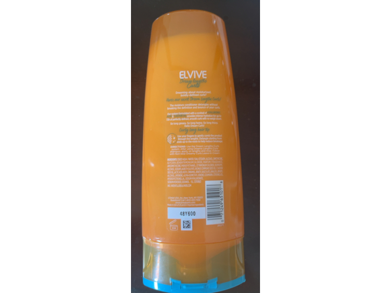 Loreal Paris Moisture Seal Conditioner, Elvive Dream Lenghts Curls, 12.6 fl oz/375 mL