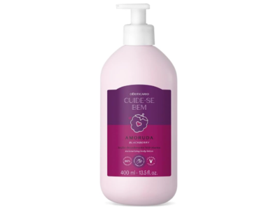Oboticario Cuide Se Bem Body lotion, Amoruda Blackberry, 13.5 fl oz/400 mL
