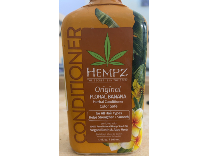 Hempz Herbal Conditioner, Original Light Floral Banana, 17 fl oz/500 mL